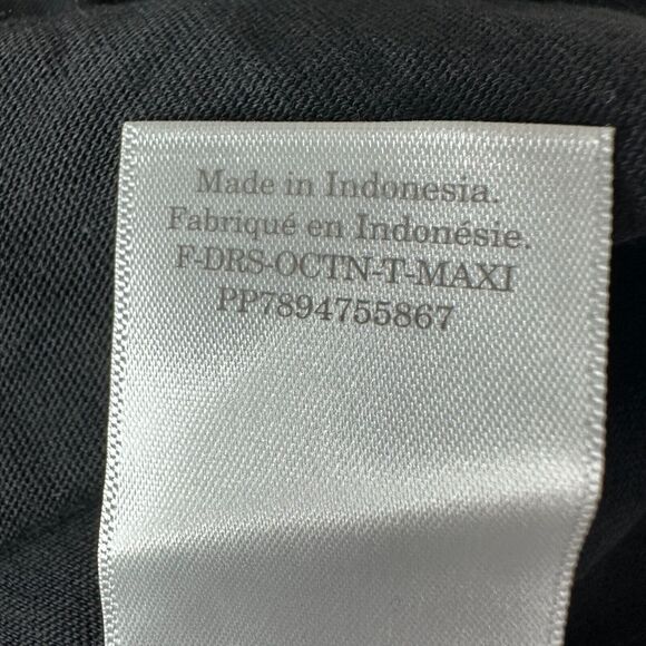 Everlane The Organic Weekend Side Slit Maxi Dress Black Round Neck Women XS NWT - Picture 12 of 12